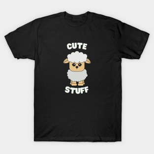 Cute Stuff Sheep Furry Eyes Adorable T-Shirt